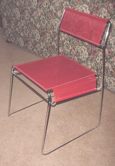 Designer 1950s Metal Chair.JPG